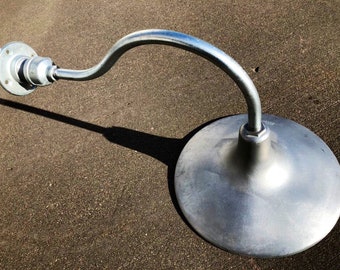 Relektrik™ Vintage STEBER Sturdilite Gooseneck Wall Light Aluminum Shade Antique Gas Station Authentic Barn Farm Industrial Warehouse