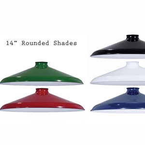 Porcelain Enamel Shade: 14 Rounded Metal design, Choose Color Top Quality Supplies For Your Handmade Lighting, Lamps, Pendants etc image 1