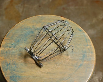 Unfinished Steel Wire Bulb Cage, Clamp On Lamp Guard, For Vintage Trouble Lights - Quality Supplies For Handmade Lighting, Lamps, Pendants