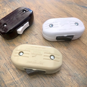 Inline Cord Switch - Cooper Vintage Style Rocker Feed Thru Switch - Top ...