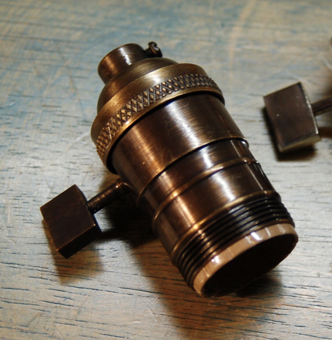 Uno Threaded Light Socket Solid Brass Vintage Knob Shade - Etsy