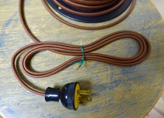 18ga Vintage Style Lamps Antique Lights Putty 2-Wire Cloth Covered Cord Cotton