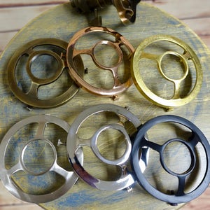 3-1/4&quot; Shade Fitter Uno Thread, Solid Brass, Socket Sold Separate - Top Quality Supplies For Handmade Lighting, Hanging Pendants etc