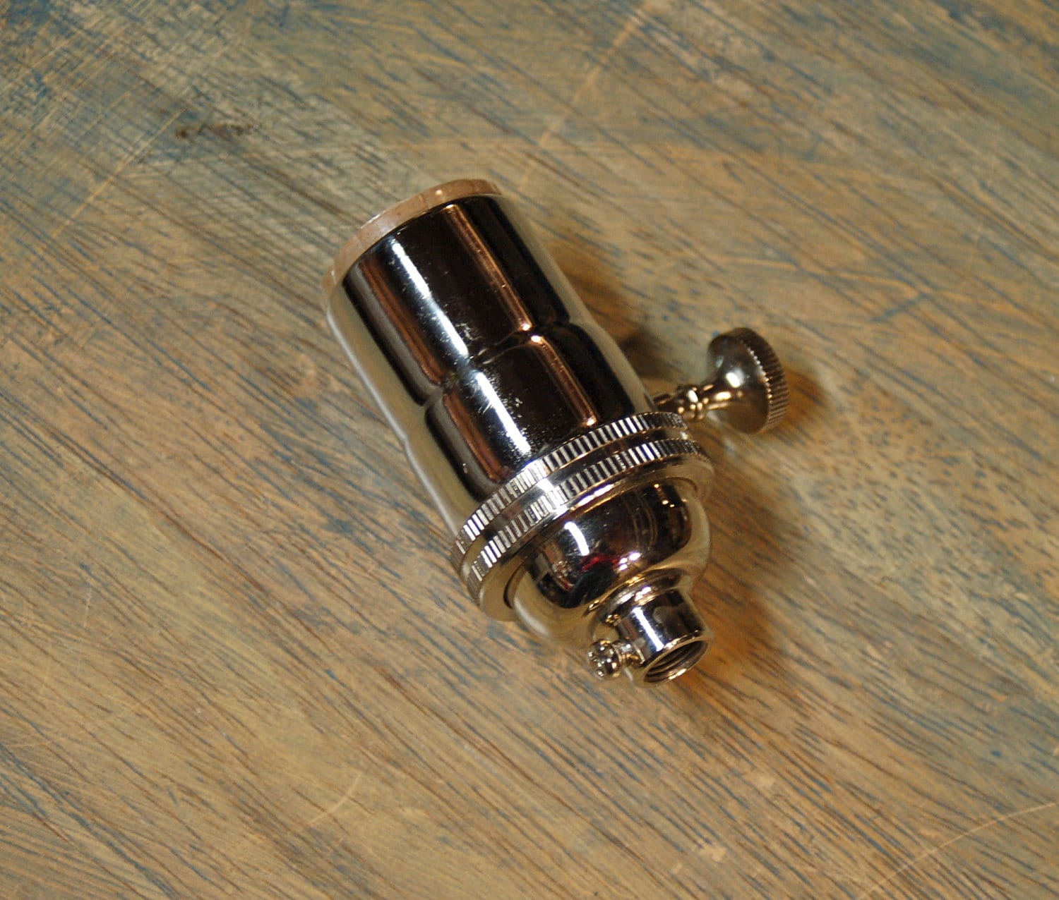 Details about   3-Way Function Polished Solid Brass Industrial Style Turn Knob Lamp Socket SO273 