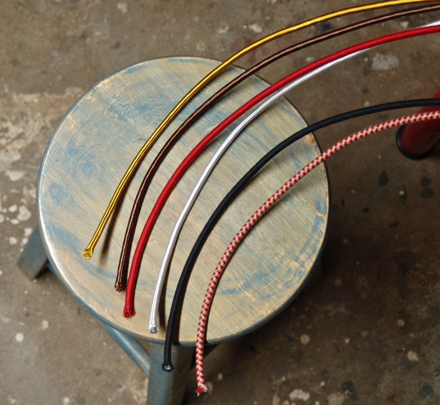 20 Feet Cloth Covered Cord Choose Any Color 3wire Fabric Etsy