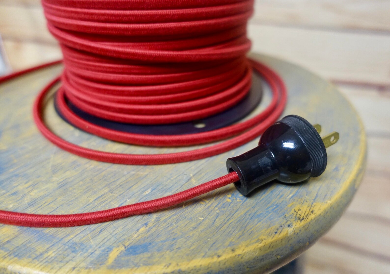 6 Feet Red 2wire Cloth Covered Cord Vintage Style Cloth Etsy