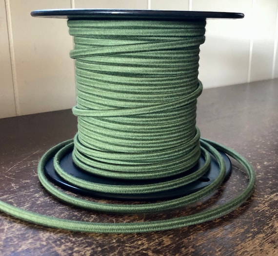  Green Vintage Cloth Covered Wire 25ft : Automotive