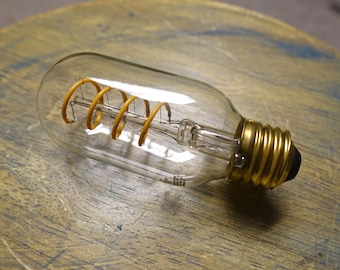 LED Edison Glühbirne - T14, gebogen Vintage Stil Spiralfilament, 4w/40w Äquivalent voll dimmbar. Authentischste aussehende nostalgische LED es!
