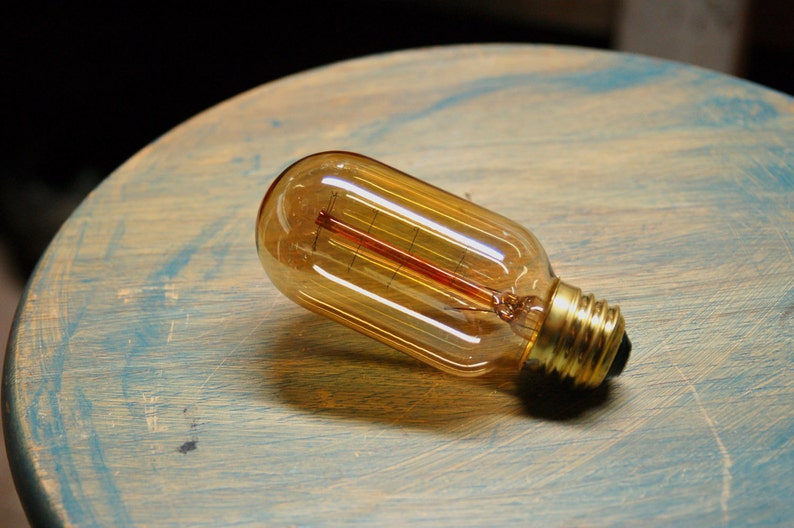 4 Pack Radio Style Light Bulbs Smoked Amber Vintage Bulb Etsy