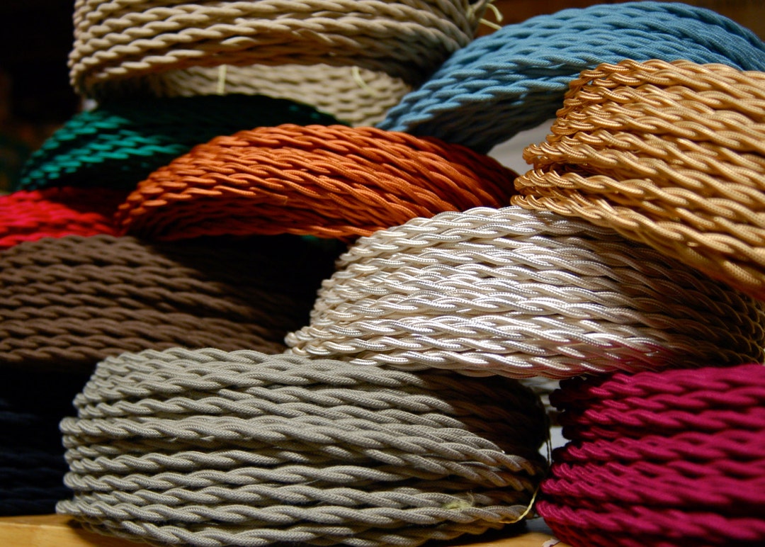 25 Feet Cloth Wire, Free US Shipping, 20 COLOR OPTIONS, Vintage Style ...