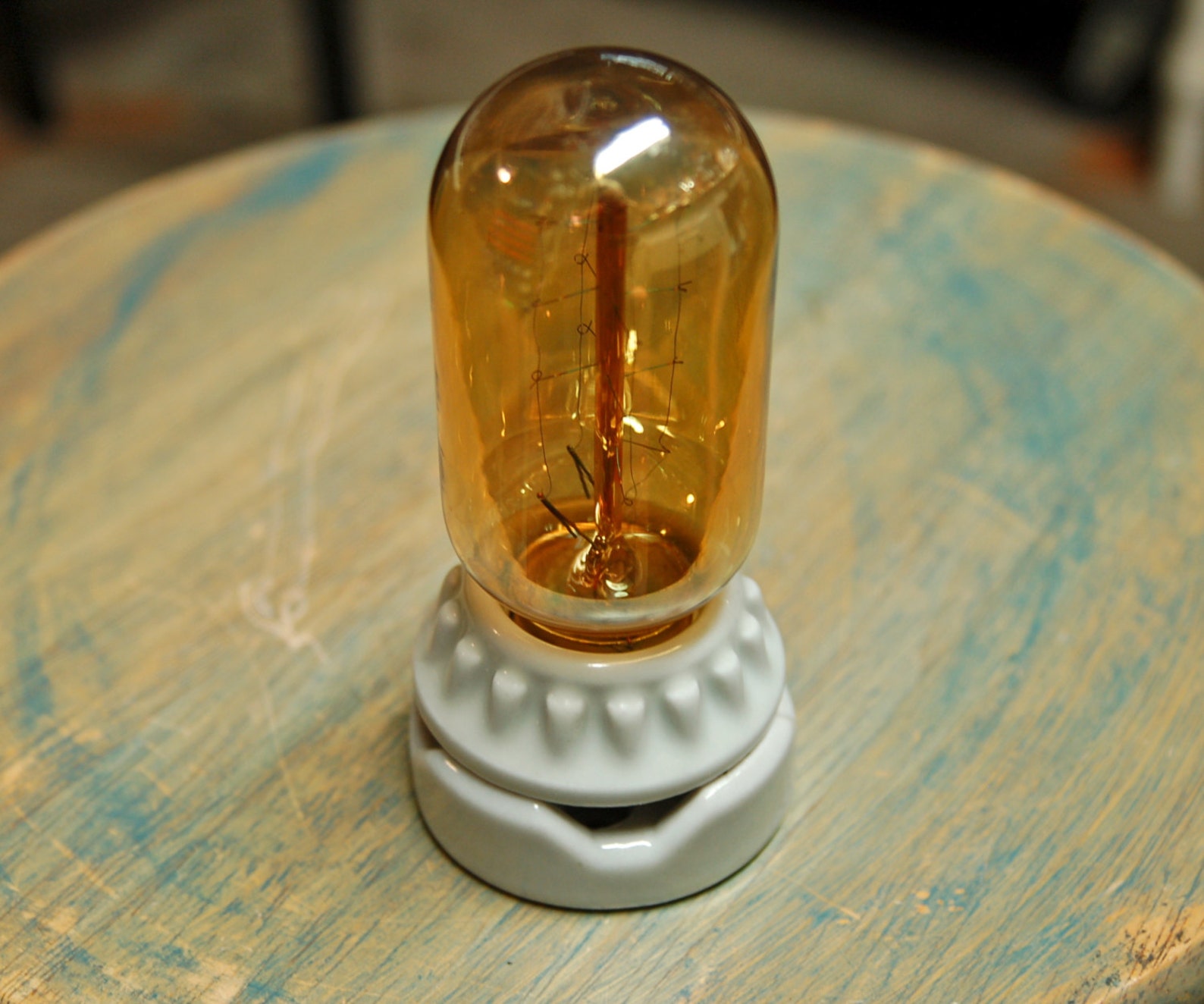 Flush Mount Lamp Holder Two Piece Porcelain Sign Socket Vintage Marquee