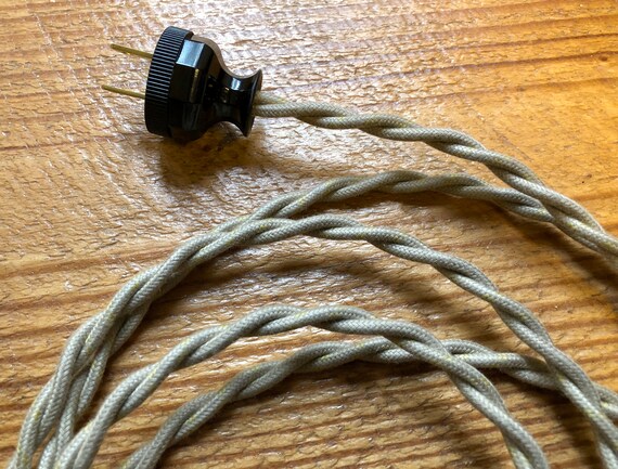 Alambre Vintage Calibre 16 Cable Eléctrico Vintage Forrado De Tela Trenzada - Calibre 16 AWG, Color Rojo Con Negro, 10 Pies, Para Autos Clásicos Y Custom Cable De Tela Para Lampara