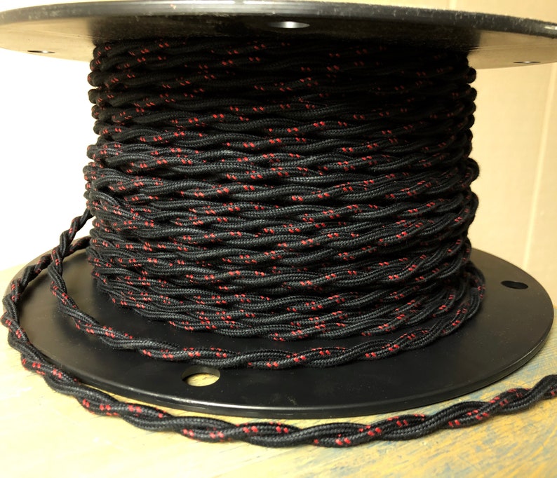 Sourcing Map Stoffummanteltes Kabel – 3-adrig, 18AWG, 3 M, Roségold, Vintage-Look Für Pendellampen & DIY-Projekte