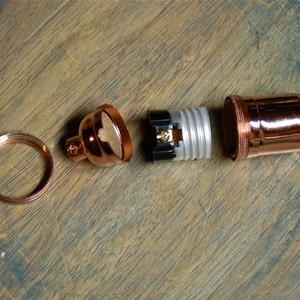 Solid Brass Light Socket, Keyless Version, 6 Different Finishes - Top Quality Supplies For Your Handmade Lighting, Lamps, Pendants image 3
