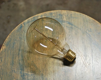 Edison Globe G30 Size, 30 Watt Light Bulb, Vintage Edison Reproduction Glass Bulb, Squirrel Cage Filament