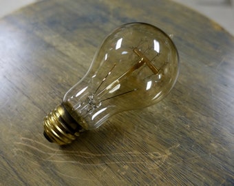 4 Pack: Edison Globe Light Bulb - 60 Watt Antique Spiral Filament - Vintage Reproduction A19 Glass Shape, Squirrel Cage