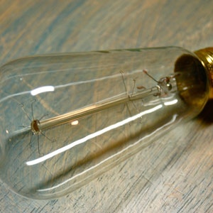 4 Pack: 30 Watt Marconi Style Light Bulbs, Vintage Edison Reproduction Clear Glass Bulb, Squirrel Cage Filament image 2
