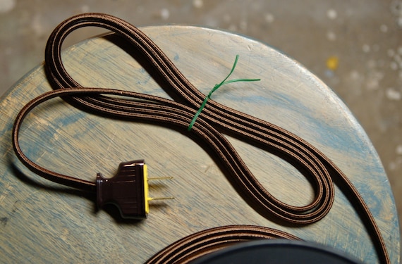 25 Feet 2 Wire Cloth Covered Cord FREE US SHIPPING Vintage Style Flat Fabric Braided Electrical Flex Cable in 16 colors Lamps Desk Fans