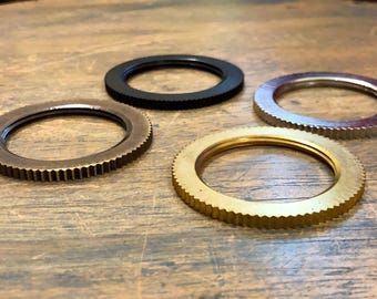 Shade Ring 1-3/4 Inch Diameter, Uno Threaded - Fits shade hole 1.25" to 1.75" - Top Quality Supplies For Handmade Lighting, Hanging Pendants