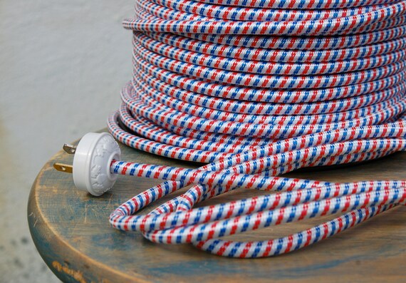 Copper Metal Braided Cord - Round 3-Wire Cable - PER FOOT