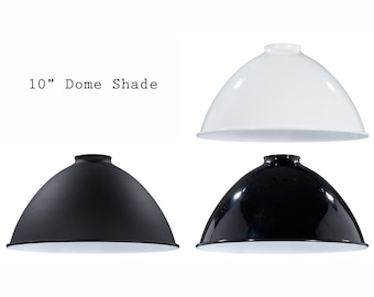 Porcelain Enamel Shade: 10" Dome design, Choose Color - Top Quality Supplies For Your Handmade Lighting, Lamps, Metal Pendants etc