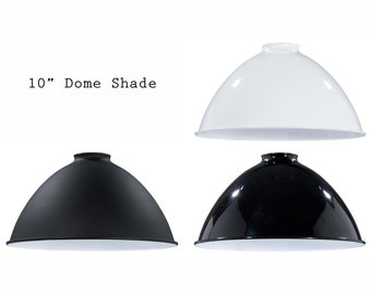 Porcelain Enamel Shade: 10" Dome design, Choose Color - Top Quality Supplies For Your Handmade Lighting, Lamps, Metal Pendants etc