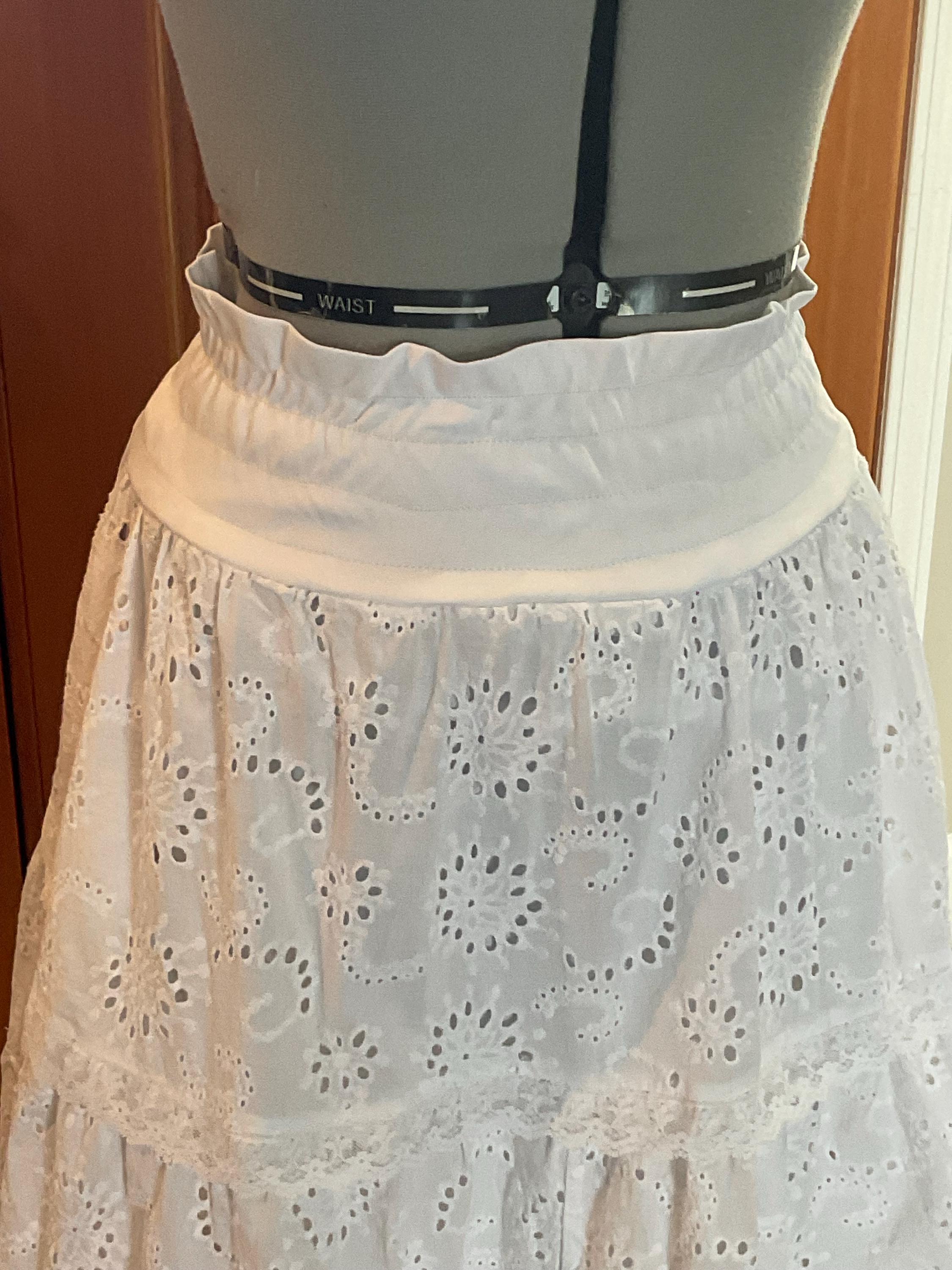 Solstice Eyelet Skirt White