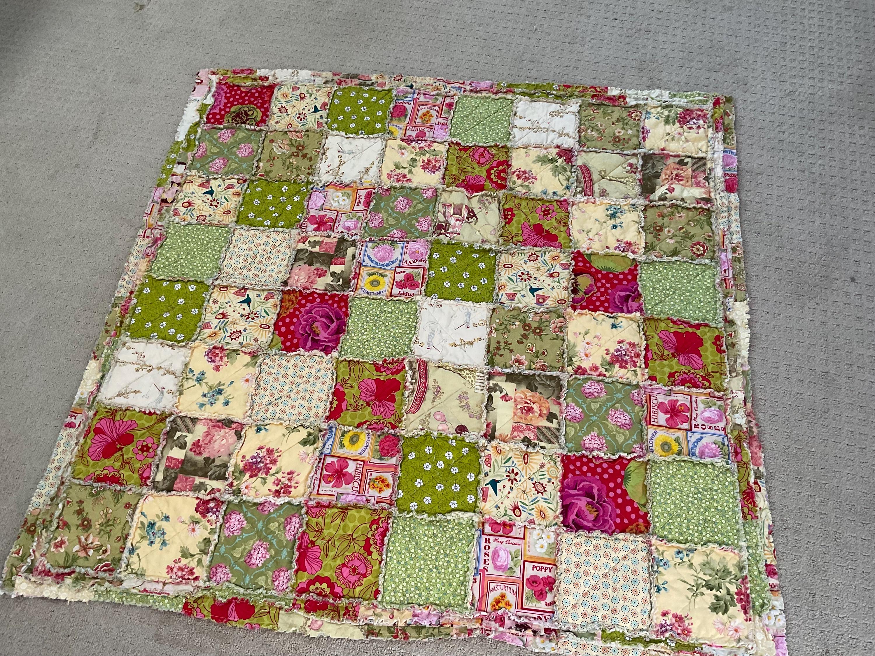 Lap Rag Quilt Rag Quilt Lap Quilt - Etsy