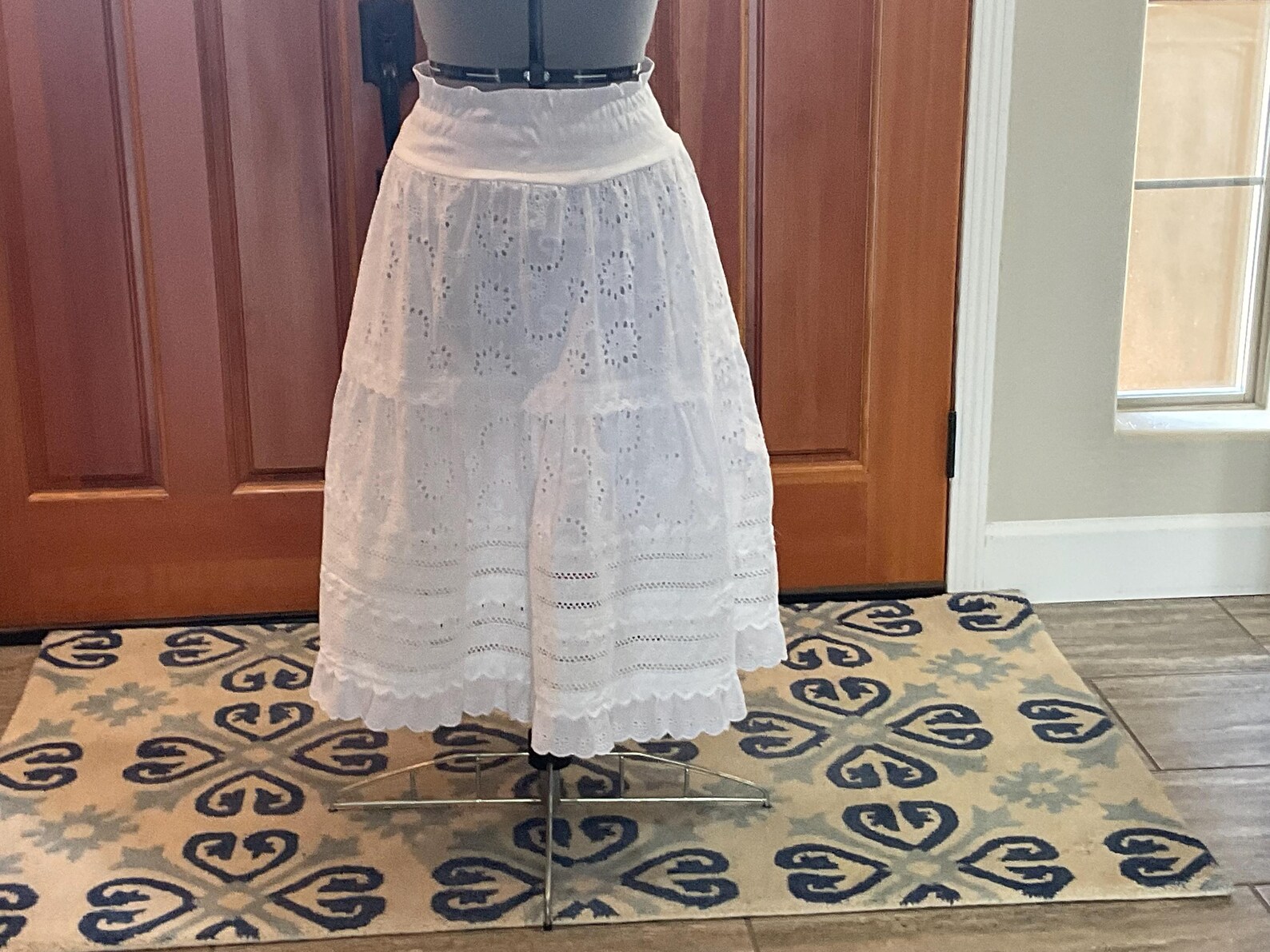 Lisette Skirt Black Handkerchief Eyelet