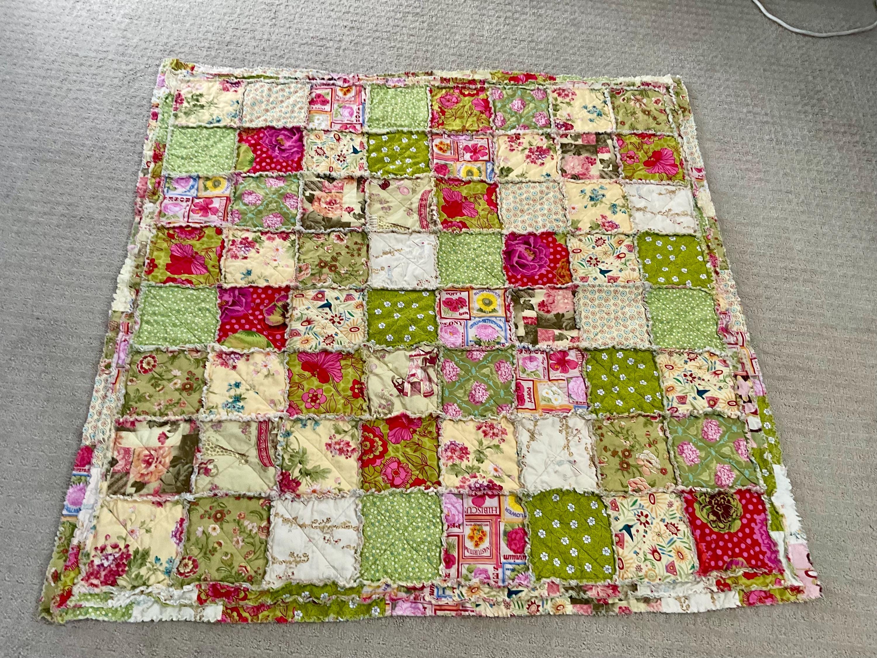 Lap Rag Quilt Rag Quilt Lap Quilt - Etsy