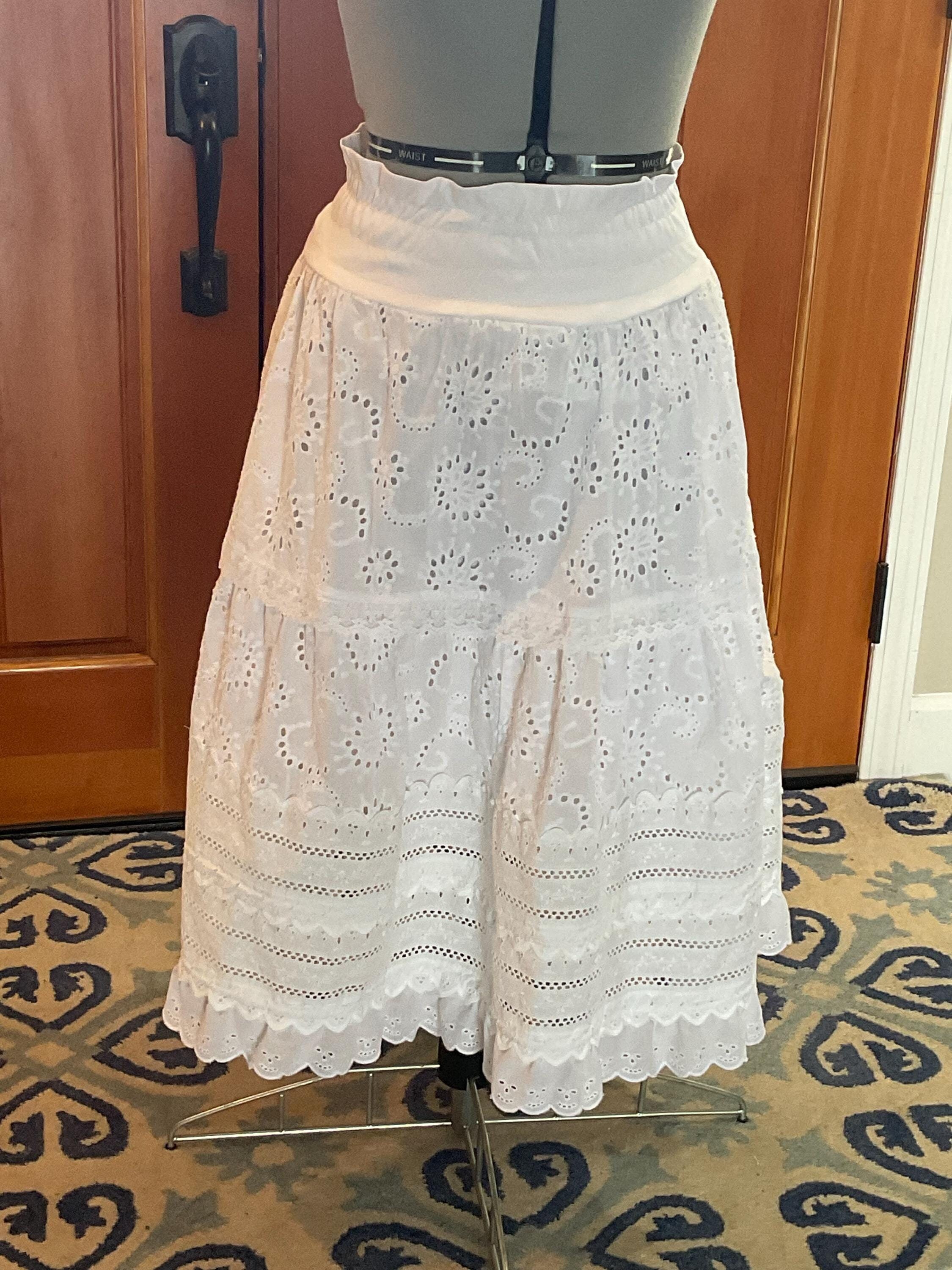White Eyelet Este Skirt