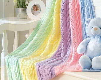 PDF Rainbow Blanket Knitting pattern No. 1*