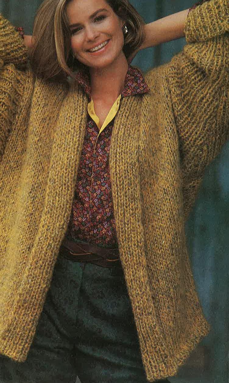 Ladies Rust Rib Chuncky Jacket PDF Pattern No.0389 From Timelessone ...