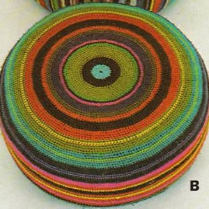 Crochet Retro Floor Cushion Pattern, PDF Pattern No.04 From TimelessOne Shop image 2