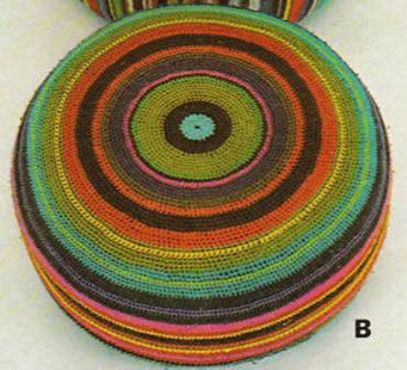 Crochet Retro Floor Cushion Pattern, PDF Pattern No.04 From TimelessOne Shop image 2