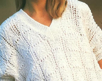 Ladies Jumper Knitting Pattern PDF No. 0512 From TimelessOne Shop