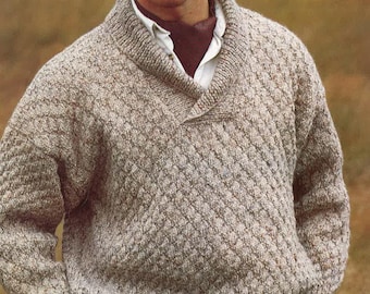 Mens Sweater, Jumper Instant Download PDF Pattern No.0338