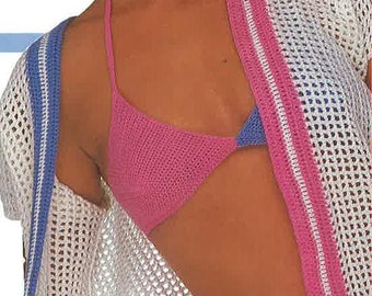 Crochet Bikini and Top Pattern Pdf No. 0843 From TimelessOne