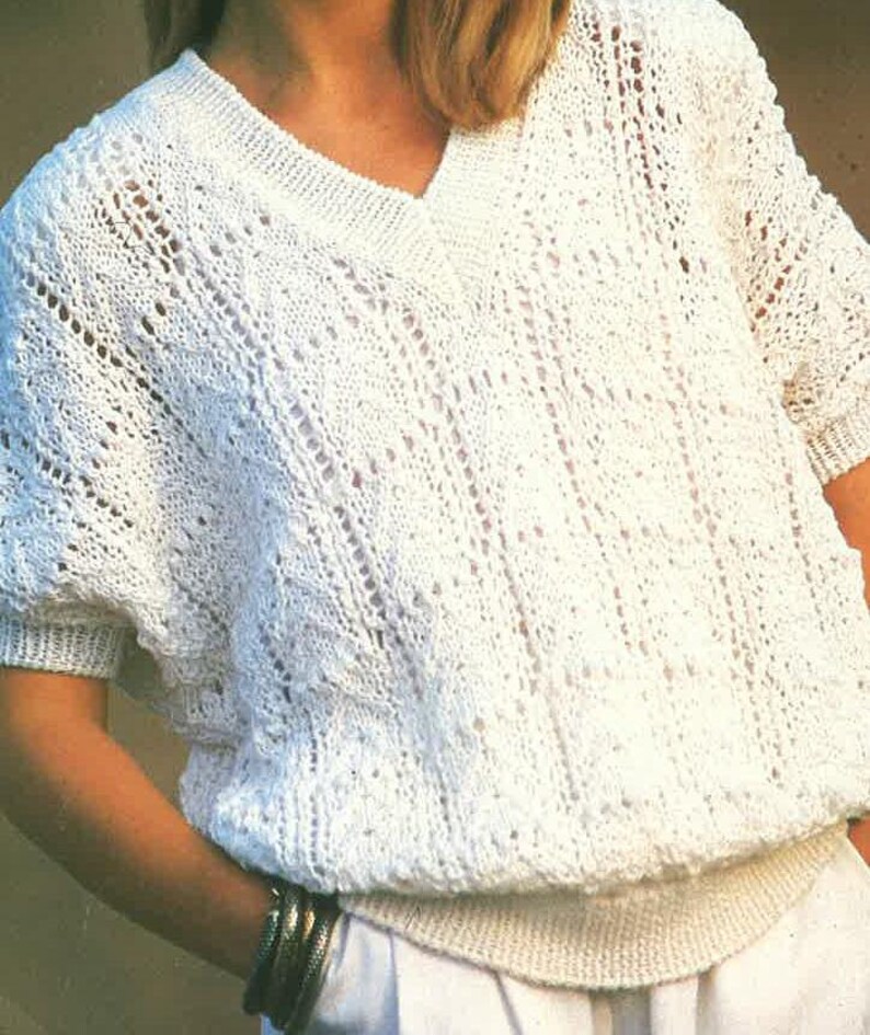 Ladies Jumper Knitting Pattern PDF No. 0512 From Timelessone Etsy UK