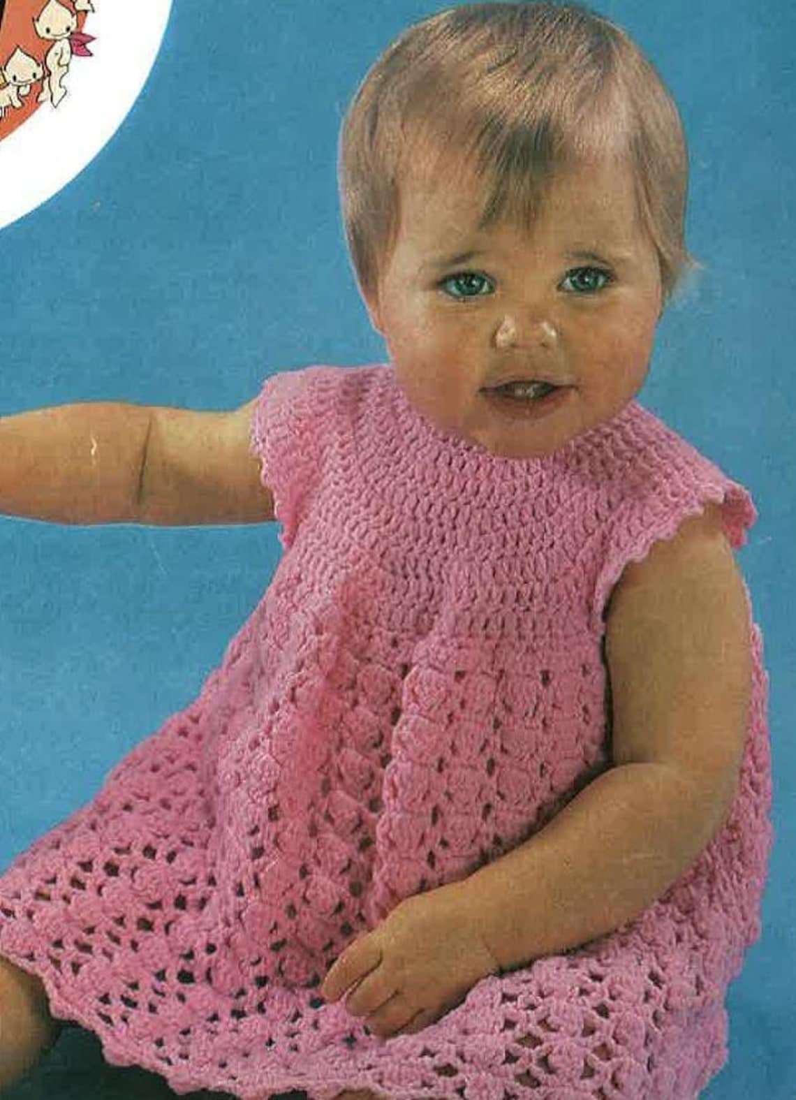 Vintage Baby Girls Crochet Dress 1970s Pattern PDF No.11 From - Etsy
