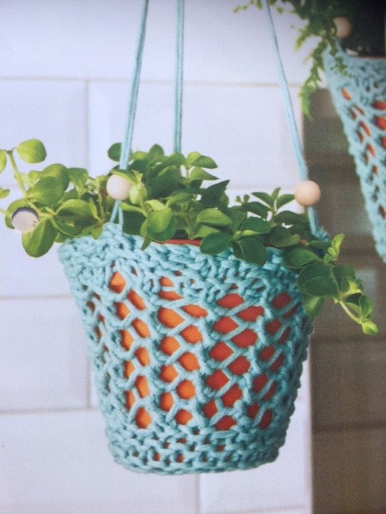 Retro Macrame Hanging Basket PDF Pattern | Etsy