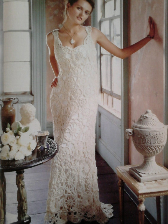 Vintage crochet wedding clearance dress