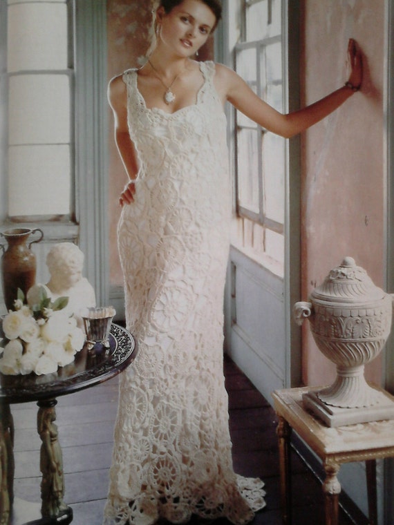 vintage crochet wedding dress