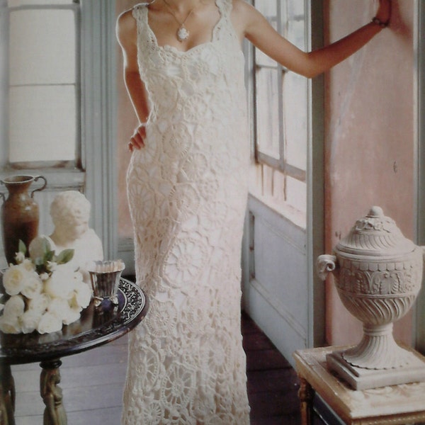 Vintage Crochet Wedding Dress Instant Download Pattern Pdf No 0002