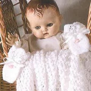 Vintage Baby Taufset, Garn 3fach Pdf Muster Nr. 0450 Bild 3