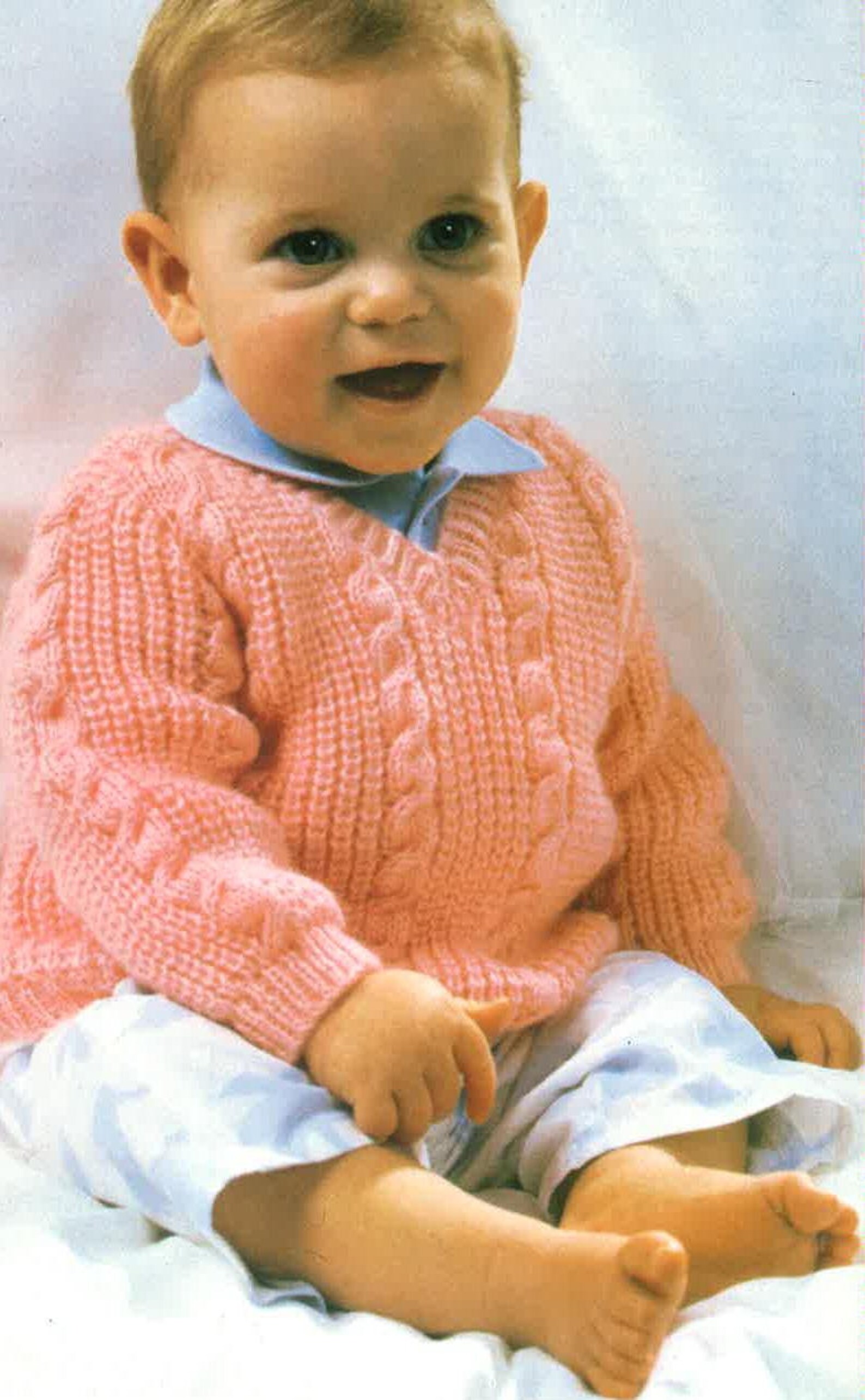 Babies Jumper Knitting Pattern PDF No. 0912 From Timelessone Etsy