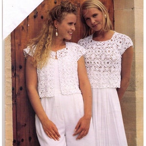 Crochet Pattern Ladies Crochet Top, Crochet Waist Coat, Yartn 4ply PDF Pattern  No.0082