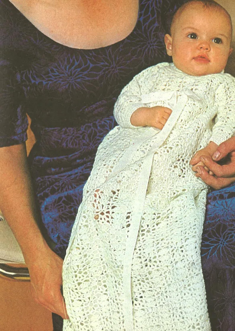 Vintage Crochet Christening Gown Pattern Pdf No.0011 Etsy