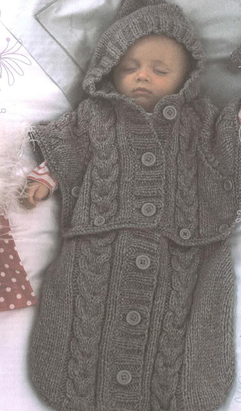 Knitting Pattern Baby Sleeper Sleeping Bag Cosy Toes Sleep Etsy UK