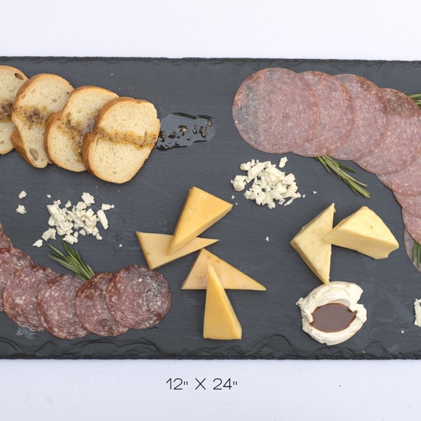 Extra Large Slate Cheese Board - 24" x 12" comes with one soapstone chalk